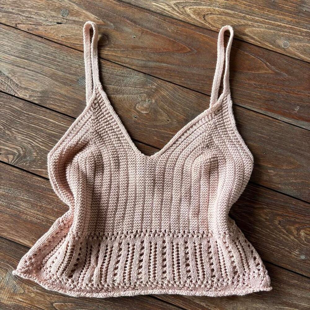 Light pink summer time crochet top